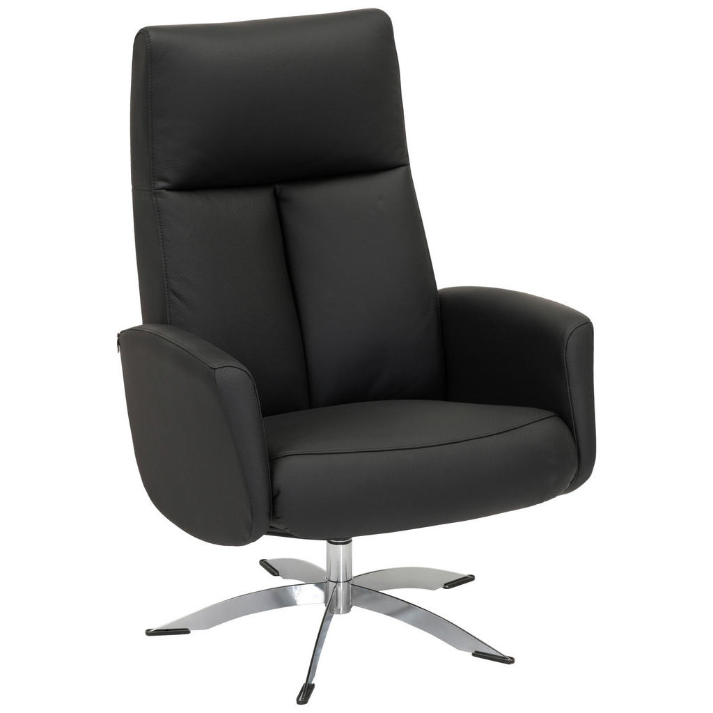 Welnova RELAXAČNÉ KRESLO, koža, čierna.