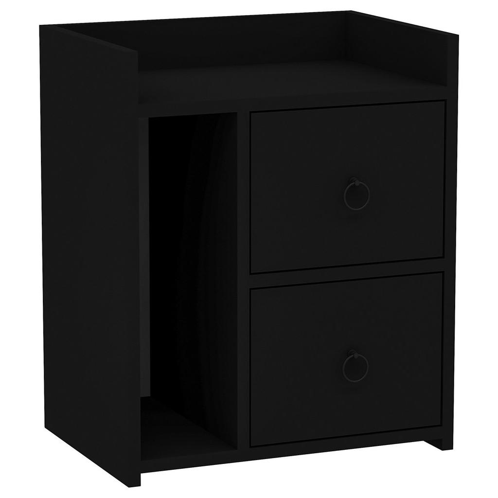 MID.YOU NOČNÝ STOLÍK, čierna, 50/60/35 cm.