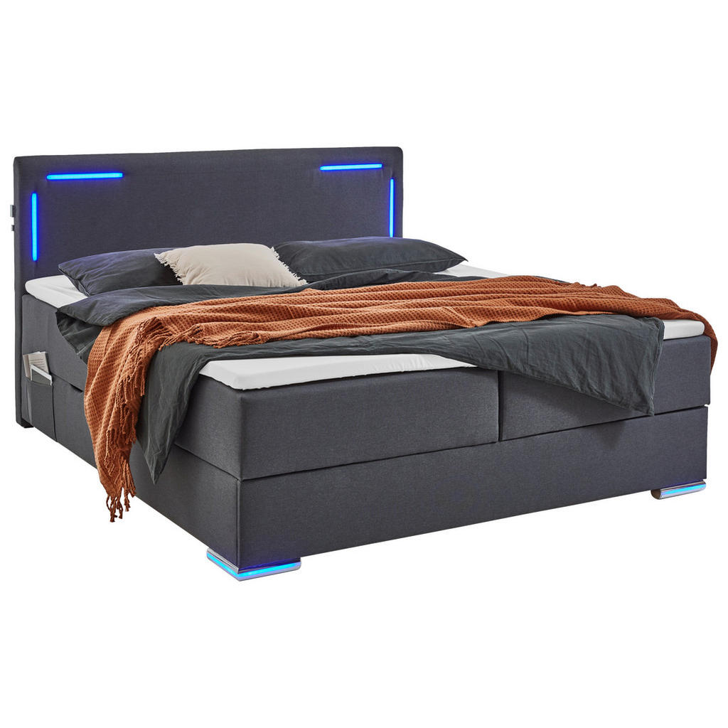 Xora BOXSPRINGOVÁ POSTEĽ, 160/200 cm, antracitová.