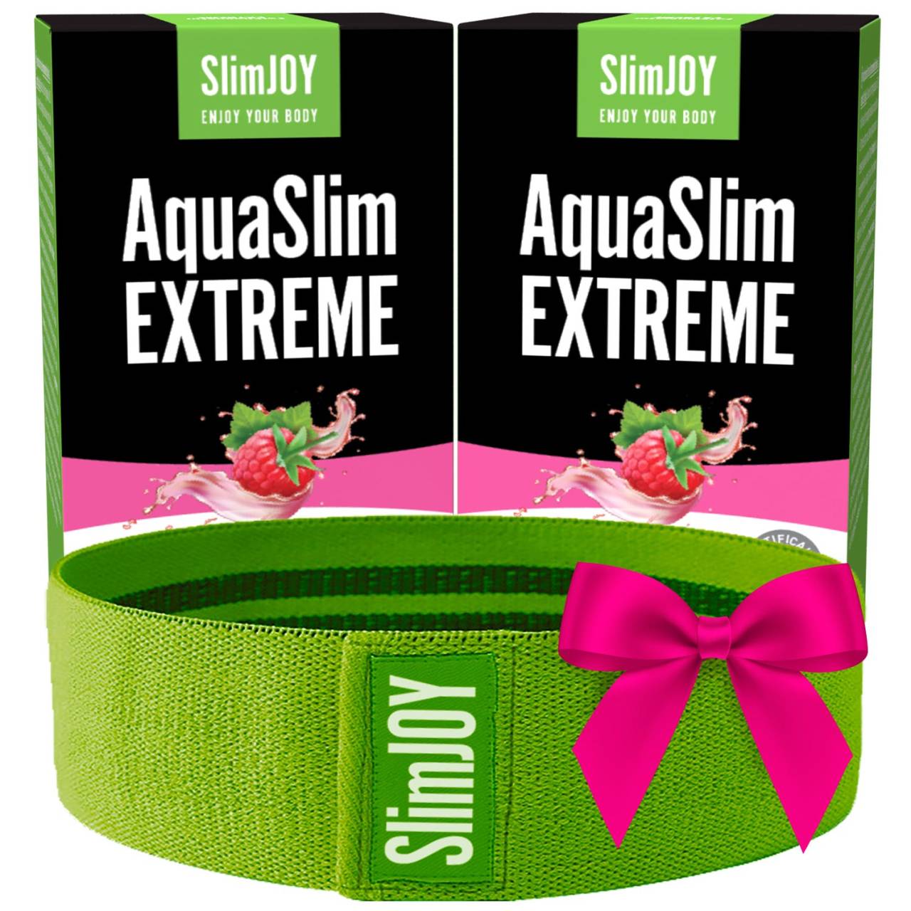 2x AquaSlim EXTREME + Bande de résistance GRATUIT | Réduit la rétention d'eau pour une perte de poids rapide | 20 jours de programme | SlimJOY.