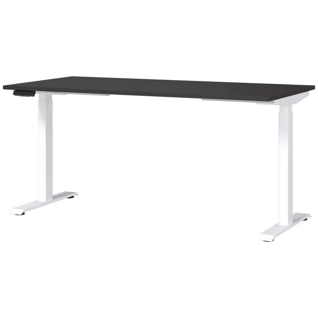 Novel PÍSACÍ STÔL, grafitová, biela, 160/80/72-118 cm.