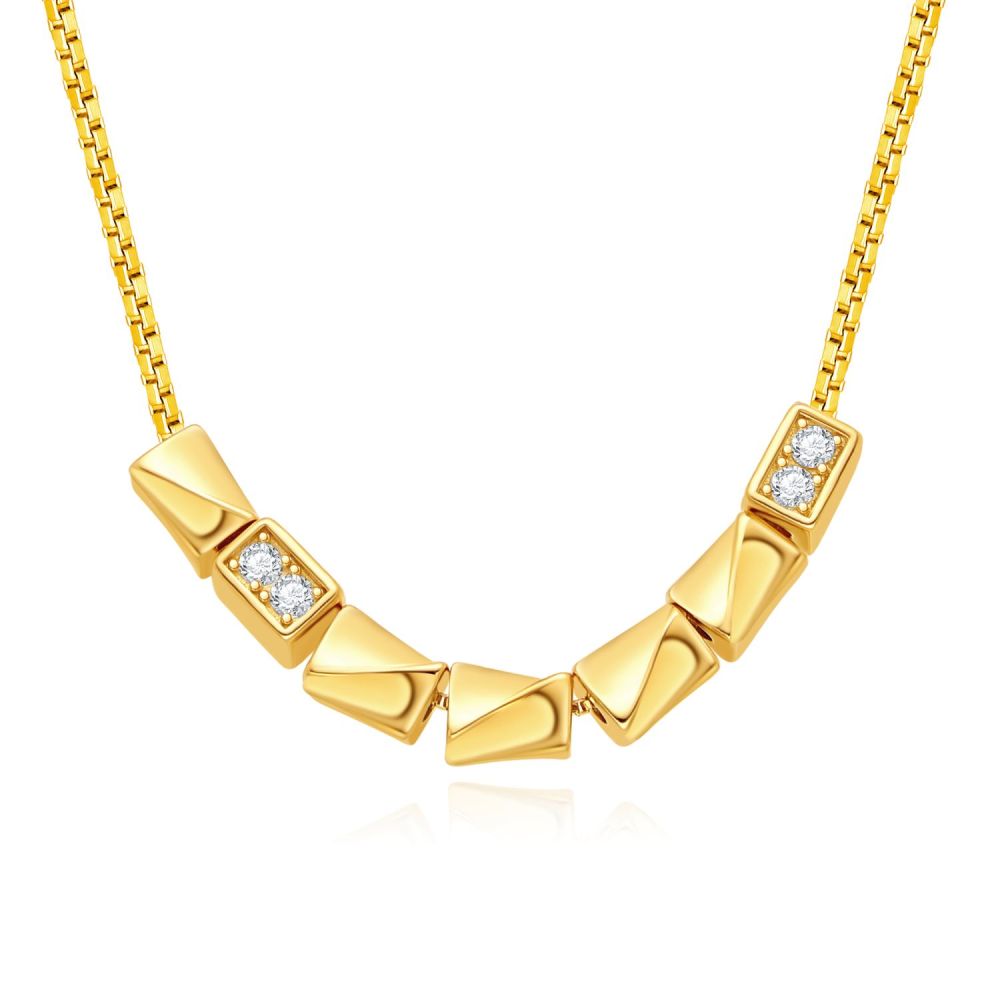 MOISS Štýlový pozlátený náhrdelník ETERNITY N0000921.