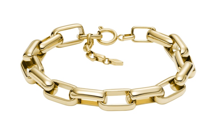 Fossil Masívny pozlátený náramok Archival Core JOF00972710.