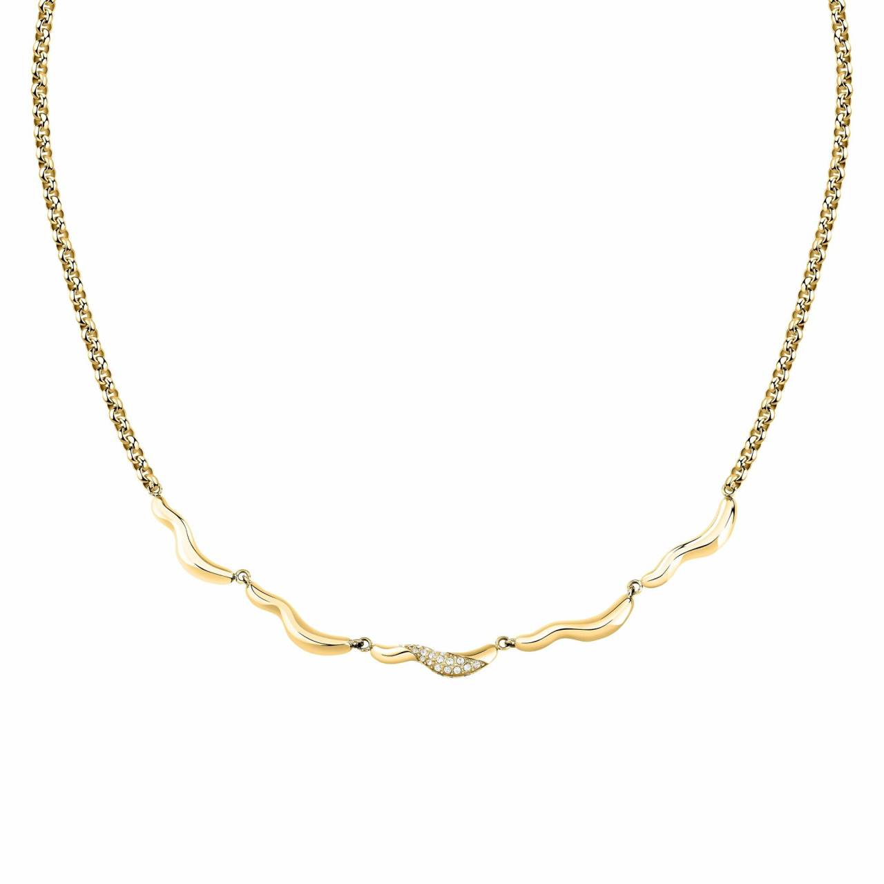 Morellato Elegantný pozlátený náhrdelník s kryštálmi Design SAYP01.