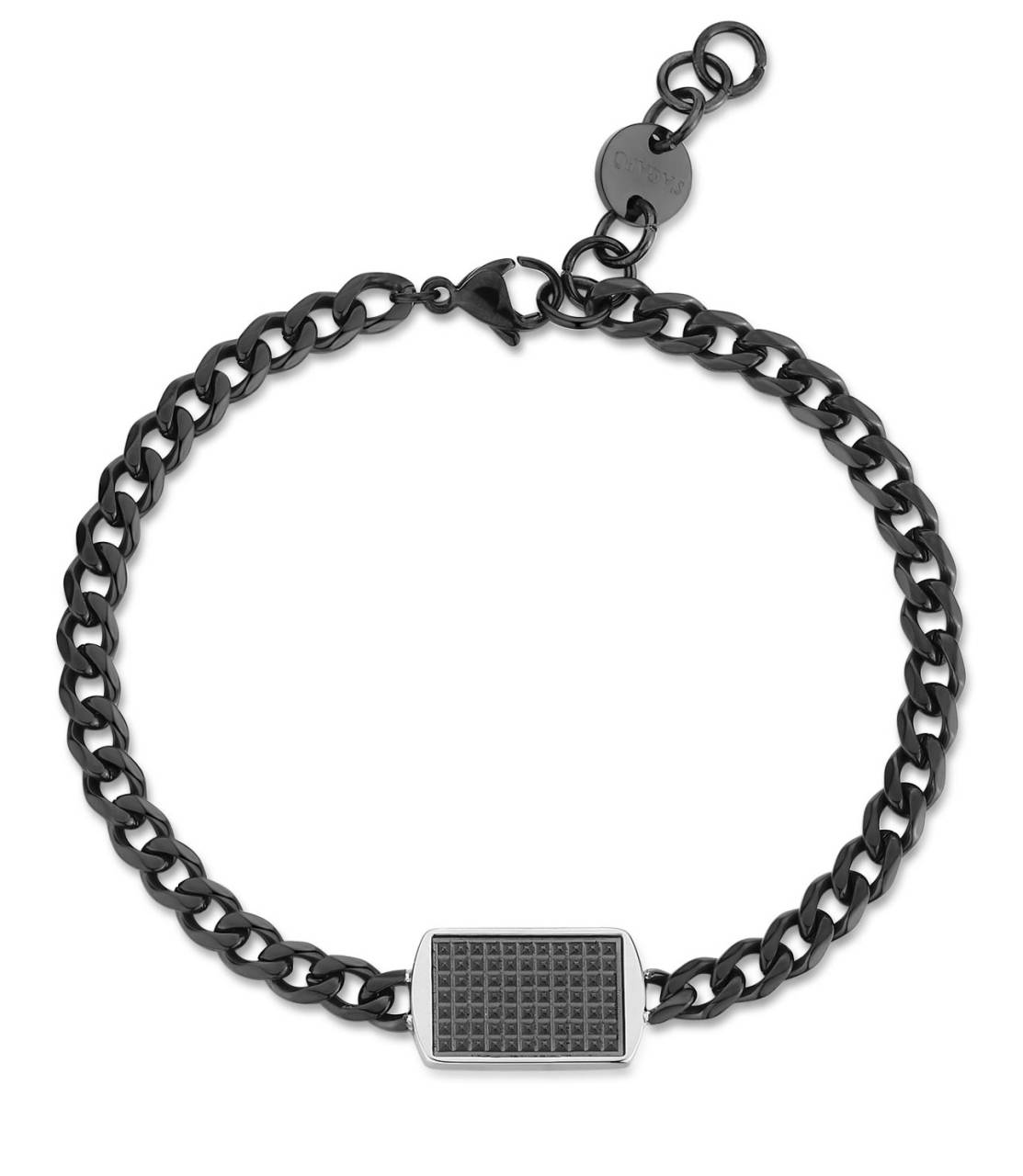 S'Agapõ Moderný pánsky náramok z ocele Tag Me Too STG11.