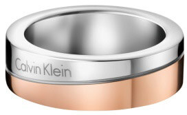Calvin Klein Bicolor prsteň Hook Thin KJ06PR20010 50 mm.