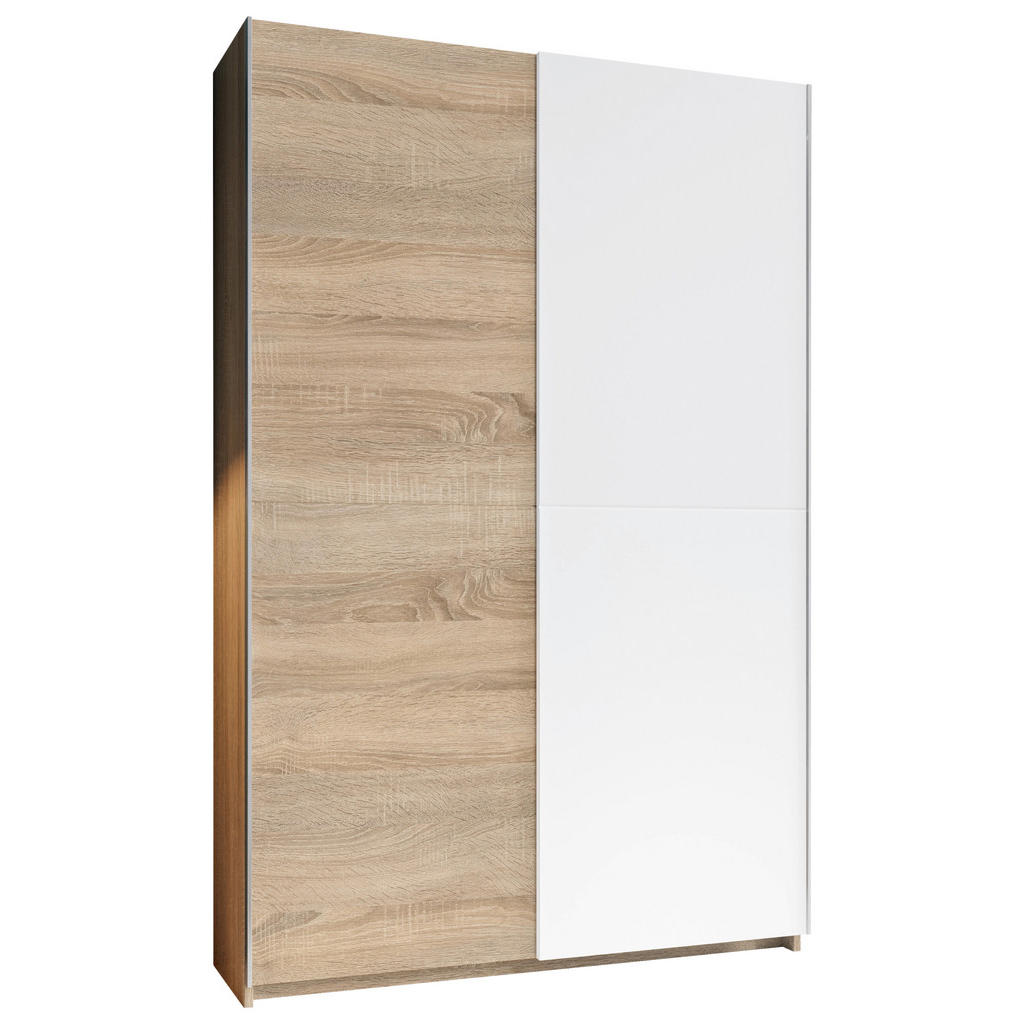 Carryhome VIACÚČELOVÁ SKRIŇA, biela, dub sonoma, 125/195/38 cm.