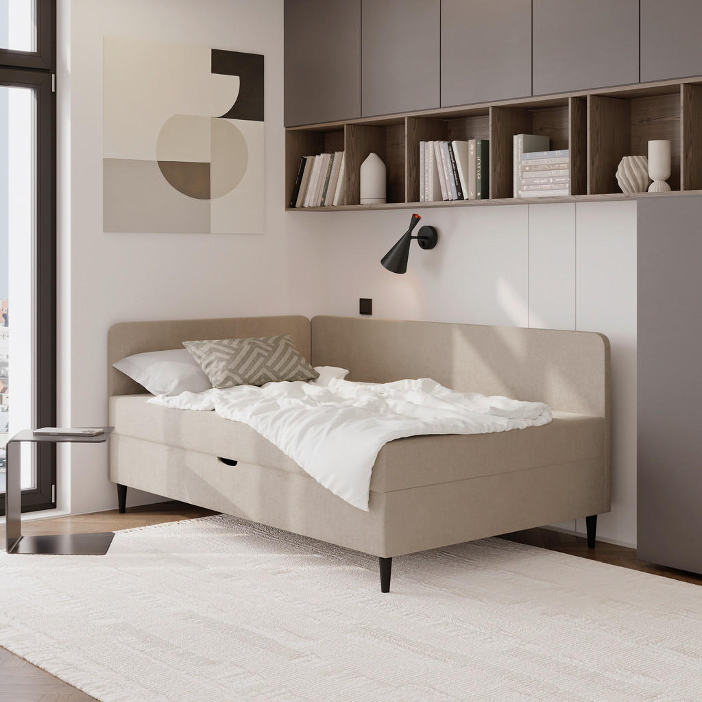 P & B AMERICKÁ POSTEĽ, 90/200 cm, béžová.