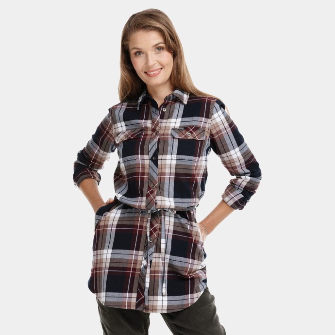 Bushman Flanellhemd Zama burgund L.