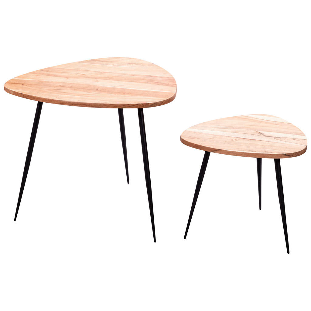 MID.YOU SADA ZASÚVACÍCH STOLÍKOV, akácia, farba akácie.