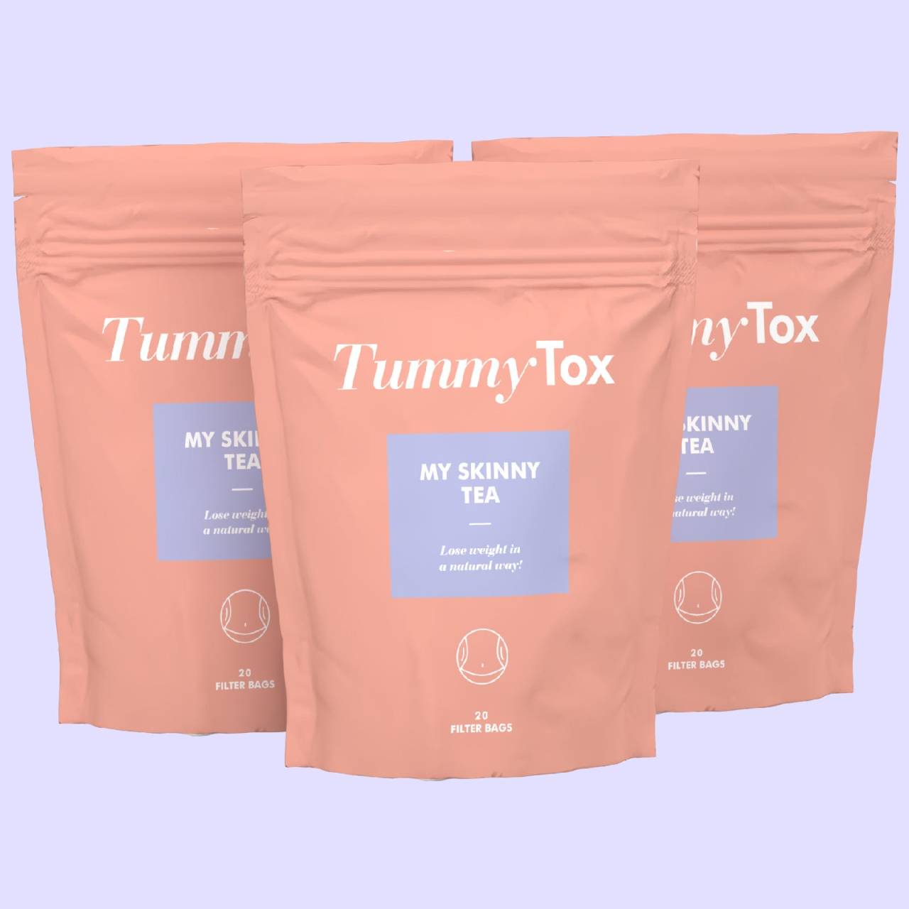 My Skinny Tea | 1+2 GRATIS | Infusión para adelgazar que quema grasa | Programa para 60 días | 3x 20 sobres | TummyTox.