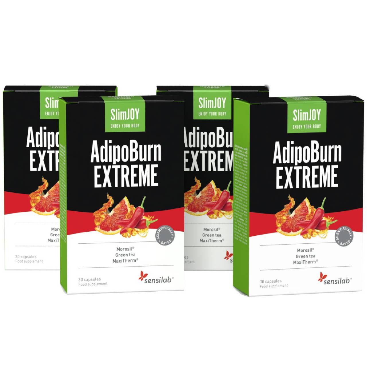 AdipoBurn Extreme | Perder a barriga | Fórmula 30% mais forte | Programa de 4 meses | 120 cápsulas | SlimJOY.