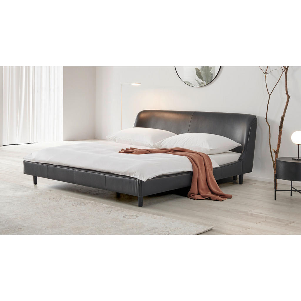 Livetastic ČALÚNENÁ POSTEĽ, 180/200 cm, čierna.