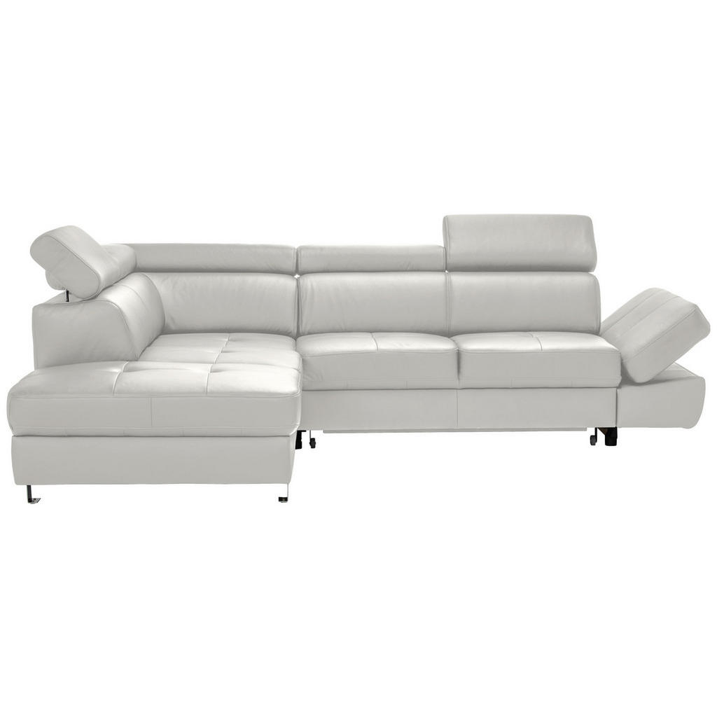 Celina Home ROHOVÁ SEDACIA SÚPRAVA, textil, koža, svetlosivá.