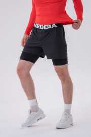 NEBBIA Double-Layer Shorts with Smart Pockets XXL.