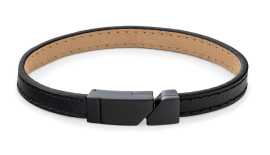 Calvin Klein Štýlový pánsky náramok z čiernej kože Electric 35100004.