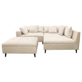 MID.YOU ROHOVÁ SEDACIA SÚPRAVA, textil, béžová.