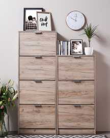 Set výklopných botníkov felix - dub šedý.

 

Zadná časť botníkov je otvorená, vďaka čomu zaisťuje odvetrávanie, čo je žiaduce najmä v letnom období, kedy sa nám chodidla v obuvi potí.

 

Výklopné botníky Felix v inej veľkosti a farebnom prevedení nájdete nižšie v súvisiacich produktoch.