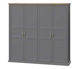 Štvordverová šatníková skriňa artis - šedá/orech pacific.

 

Dizajn skrine sa nesie v duchu vidieckeho prírodného štýlu Provence, ktorý zdobia vyrezávané čelá a profilované dekoratívne lišty.

 

Silná MDF doska s hrúbkou 25mm spolu s laminom tvorí dohromady kvalitný kompaktný celok.

 

Rozmery štvordverovej šatníkovej skrine Artis sú 236x227x59cm (š, v, h).

 

Všetok nábytok patriaci do kolekcie Artis nájdete nižšie v súvisiacich produktoch.