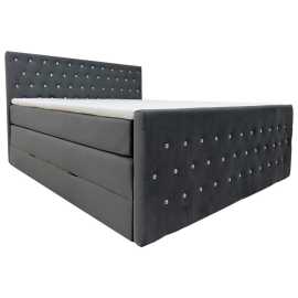 Livetastic BOXSPRINGOVÁ POSTEĽ, 180/200 cm, čierna.