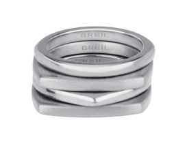 BREIL Moderná sada oceľových prsteňov New Tetra TJ301 54 mm.
