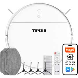 TESLA RoboStar iQ100 - Robotický vysávač a mop 2v1.


	Vysávače a mopy 2v1
	5 režimov upratovania - automatický, špirálový, pozdĺž steny, optimalizovaný alebo manuálny
	Vysoký sací výkon vhodný na čistenie zvieracích chlpov (HEPA filter)
	Doba prevádzky až 100 minút na jedno nabitie
	Na rôzne typy tvrdých podláh (plávajúce, dlažba, linoleum)
	Robotický vysávač s aplikáciou v slovenskom jazyku
	Výška len 80 mm
	Plánovanie upratovania na konkrétny čas a deň
	Dvojica extra dlhých kief na vysávanie v rohoch
	Dvojúrovňová filtrácia: primárny filter a HEPA filter zachytia aj ten najjemnejší prach a nečistoty
	Vysokokapacitná batéria s kapacitou 2 500 mAh
	Podpora hlasového ovládania Google Assistant/Amazon Alexa


Predstavujeme Tesla RoboStar iQ100

Elegantný robotický vysávač TESLA RoboStar iQ100 sa ľahko používa, vysáva a zároveň vysáva a je vybavený účinnou dvojúrovňovou filtráciou pozostávajúcou z primárneho filtra a HEPA filtra.



Vysávajte a zároveň vytierajte na mokro

Vďaka veľkej výdrži batérie bude robotický vysávač TESLA RoboStar iQ100 sám vysávať a zároveň vytierať celú vašu domácnosť.



Optimalizované čistenie

Šikovný robotický vysávač TESLA RoboStar iQ100 sa ľahko používa, vysáva a zároveň utiera a je vybavený pokročilým systémom detekcie nábytku.



Výkonný digitálny BLDC motor

Výkonný, elektronicky riadený bezkartáčový jednosmerný elektromotor druhej generácie pracuje veľmi efektívne, dosahuje dlhšiu životnosť, je účinnejší a veľmi tichý.



Elektronicky riadená regulácia prietoku vody

Robotický vysávač TESLA je vybavený pokročilým riadením prietoku vody na mokré vytieranie.



Upratuje, aj keď nie ste doma

Chcete sa vrátiť do upratanej domácnosti?



Vždy dokonalé upratovanie

Je vybavený dvojicou antistatických bočných kefiek so štetinami, ktoré vyčistia aj ťažšie prístupné miesta, ako sú miesta okolo nábytku, pozdĺž stien, rohy miestností atď.