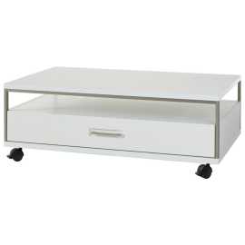 Livetastic KONFERENČNÝ STOLÍK, strieborná, biela, kov, kompozitné drevo, 115/70/40 cm.