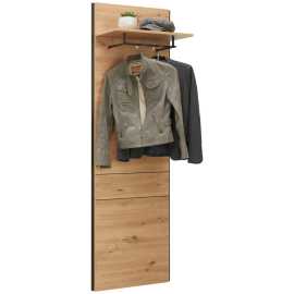 Voleo VEŠIAKOVÝ PANEL, čierna, dub artisan, 58/184/31,6 cm.