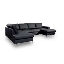 MID.YOU SEDACIA SÚPRAVA, koža, čierna.