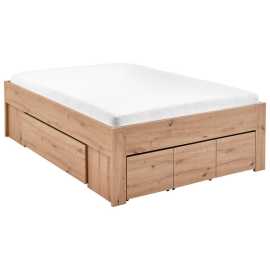 Carryhome POSTEĽ S ÚLOŽNÝM PRIESTOROM, 140/200 cm dub artisan.