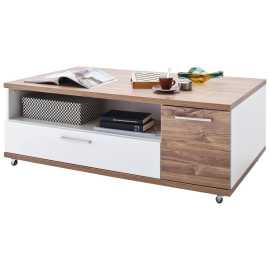 Livetastic KONFERENČNÝ STOLÍK, biela, farba duba, kompozitné drevo, 115/70/42 cm.