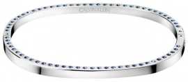 Calvin Klein Pevný oceľový náramok s kryštálmi Hook KJ06MD04050 5,4 x 4,3 cm - XS.