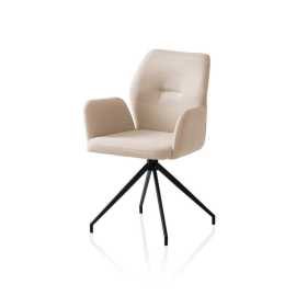 Livetastic OTOČNÁ STOLIČKA, tkaná textília, béžová.