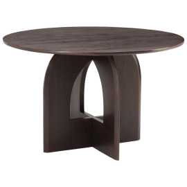 MID.YOU JEDÁLENSKÝ STÔL, mangové drevo, farba vlašského orecha, 120/76/120 cm.