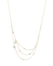 Emporio Armani Jemný pozlátený náhrdelník s aventurínom EGS3225710.