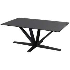 Novel KONFERENČNÝ STOLÍK, čierna, kov, sklo, keramika, 100/60/42 cm.