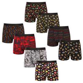 8PACK pánske boxerky Nedeto viacfarebné (8NBV1) M, trenky.
Zbavte sa nudy a pridajte do svojho šatníka zdravú dávku štýlu a originality!
Pohodlný materiál pre ideálne pohodlie
Boxerky sú vyrobené z mäkkého a priedušného materiálu z bavlny s prímesou elastanu, vďaka čomu sa prispôsobia vášmu telu bez toho, aby vás akokoľvek obmedzovali.
Výrazný dizajn, ktorý vás pobaví
Zábavný potlač vytvára svieži a veselý vzhľad, ktorý vám zaručene zdvihne náladu.
Prečo vyskúšať boxerky Nedeto

Naša značka Nedeto: Kvalita, ktorú sami garantujeme a testujeme.
Originálny dizajn: Hravý štýl, ktorý vás rozosmeje.
Pohodlný materiál a strih: Vhodné na každodenné nosenie, relax a voľný čas.

Česká značka Nedeto ponúka kvalitné spodné prádlo za skvelú cenu
Nielenže predávame spodné prádlo Nedeto, ale tiež stojíme za jeho výrobou.
Ako sa starať o boxerky Nedeto
Aby vaše obľúbené boxerky dlho vyzerali ako nové, odporúčame dodržiavať tieto pokyny na údržbu.

Pranie: Boxerky perte na 30 °C, najlepšie naruby.
Sušenie: Boxerky môžete sušiť v sušičke pri nízkej teplote, ale najšetrnejšou možnosťou je sušenie na vzduchu.
Žehlenie: Áno, boxerky môžete žehliť na nízkej teplote, ideálne naruby, aby nedošlo k poškodeniu vzoru a elastických vlákien.

Tip: Staňte sa odborníkom na starostlivosť o spodnú bielizeň vďaka tipom v našom článku a poskytnite svojim obľúbeným kúskom starostlivosť, ktorú si zaslúžia.