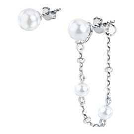 Morellato Elegantné asymetrické strieborné náušnice na puzete Perla SAWM08.