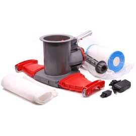 Kokido VOLTERA 105 - Bazénový vysávač.

Máte již doma bazénový vysavač a sháníte se po dalším pomocníkovi, anebo jen nechcete kvůli drobnému znečištění manipulovat s celým bazéňákem?




	Pro střední a větší bazén
	Vysávání nečistot pod vodou
	Dobíjecí Li-Ion baterie
	Vhodné pro odstranění větších nečistot v bazénu (listí)
	Průtok vody 233 l/min.
	Až 75 min.
	Doba nabíjení 5-6 hod.
	V balení 3 filtrační pytle
	Množství nečistot: 6,5 l
	Výkon vysavače 600 W
	Vysavač lze připojit ke standardní teleskopické tyči (není součástí balení)
	Vysavač lze ponořit celý pod vodu


Představení ručního bazénového vysavače Kokido VOLTERA 105



Technická specifikace:


	Model: Kokido VOLTERA 105
	Barva: šedá / červená
	Průtok vody: 233 l/min
	Výkon: 600 W
	Typ baterie: Li-ion
	Provozní doba na jedno nabití: 75 min
	Doba nabíjení: 5 - 6 hod.
	Dálkové ovládání: ne
	Množství nečistot: 6,5 l
	Filtrační schopnost: Standard (250 mic) / Jemný (75 mic) / Extra jemná kartuš (50 mic)


Obsah balení:


	1x Kokido VOLTERA 105
	1x Nabíjecí adaptér
	1x Nabíjecí nástavec
	1x Uživatelský manuál