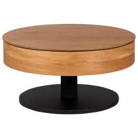 Waldwelt KONFERENČNÝ STOLÍK, čierna, farba duba, kompozitné drevo, drevo, 78/78/41 cm.