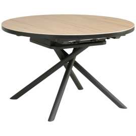 MID.YOU JEDÁLENSKÝ STÔL, čierna, jantárová, 120-160/76/120 cm.