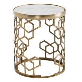 MID.YOU PRÍRUČNÝ STOLÍK, zlatá.