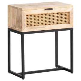 MID.YOU NOČNÝ STOLÍK, mangové drevo, prírodná farba, 50/60/30 cm.