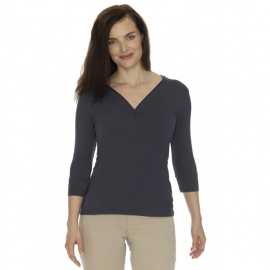 Bushman T-Shirt Zora dunkelgrau XXXL.
 
 Spezifikationen:
 &bull; 95 % Modal, 5 % Elastan
 &bull; 220g/m2
 &bull; funktionaler Reißverschluss
 &bull; &frac34; Ärmel
 &bull; Kapuze
 &bull; kontrastierendes Logo am Ärmel