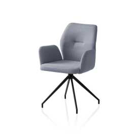 Livetastic OTOČNÁ STOLIČKA, tkaná textília, tmavosivá.