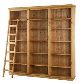 MID.YOU NÁSTENNÁ KNIŽNICA, farba borovice, borovica, 223/222/34 cm.