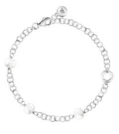Morellato Fashion strieborný náramok s riečnymi perlami Perla SXU49.