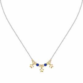 Morellato Slušivý bicolor náhrdelník s modrým achátom Talismani SAIX21.