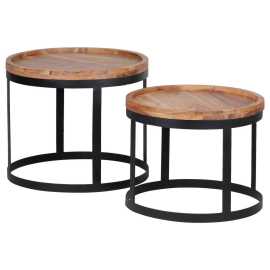 MID.YOU SADA PRÍRUČNÝCH STOLÍKOV, akácia, farba akácie.