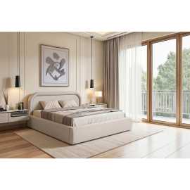 Livetastic ČALÚNENÁ POSTEĽ, 180/200 cm, béžová.